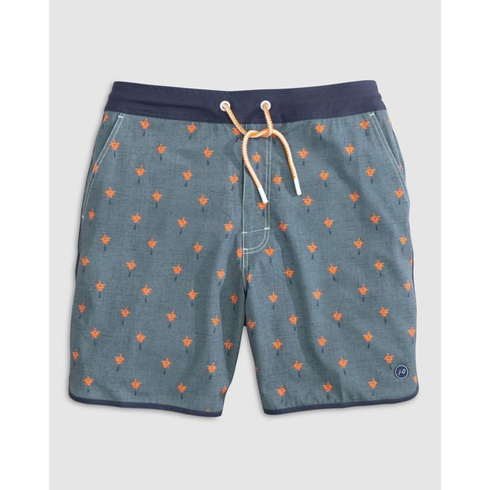 Half Elastic 7" Surf Shorts - Scalloped Hem, Size: XXL